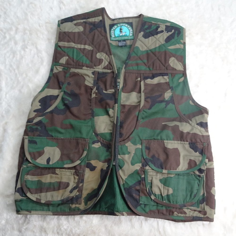 Master Sportsman Camo Hunting Outdoors Vest Medium